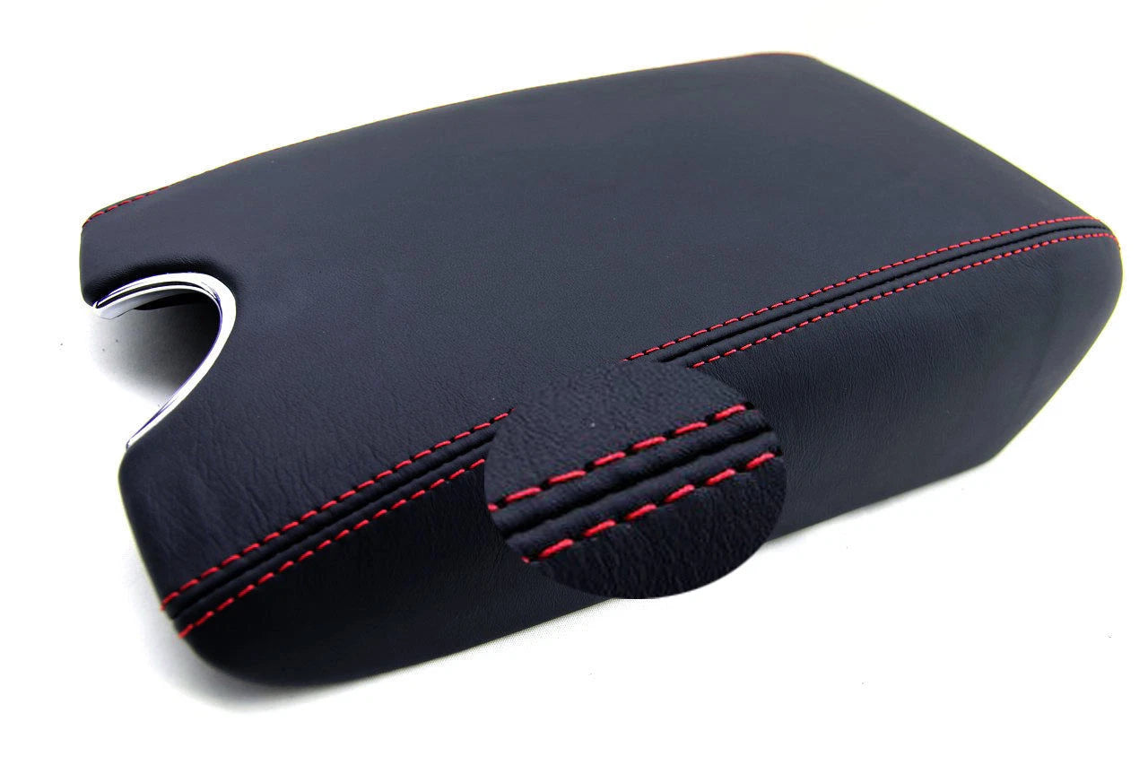 Center Console Armrest Cover for Infiniti G37 (2010–2014) Red Stitch