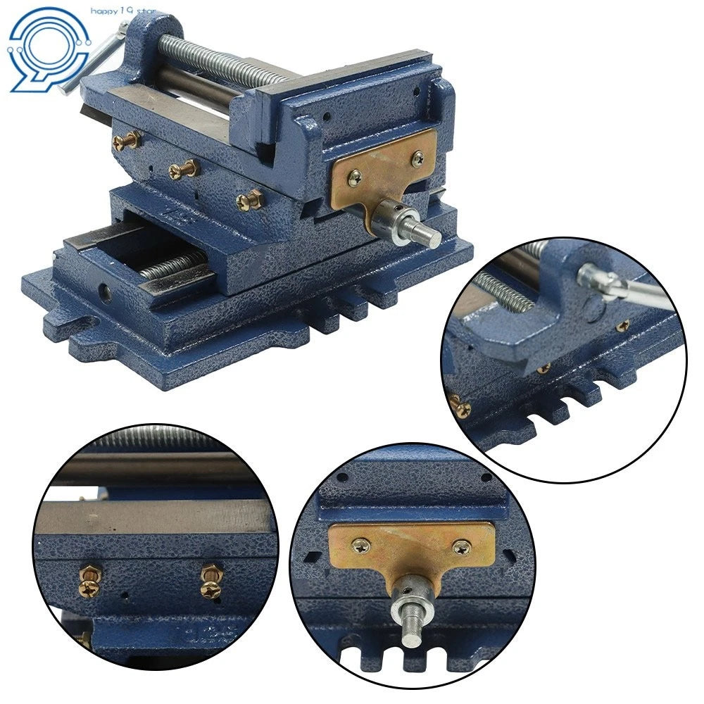 5" Cross Slide Vise for Drill Press Heavy Duty Metal Milling X-Y Clamp
