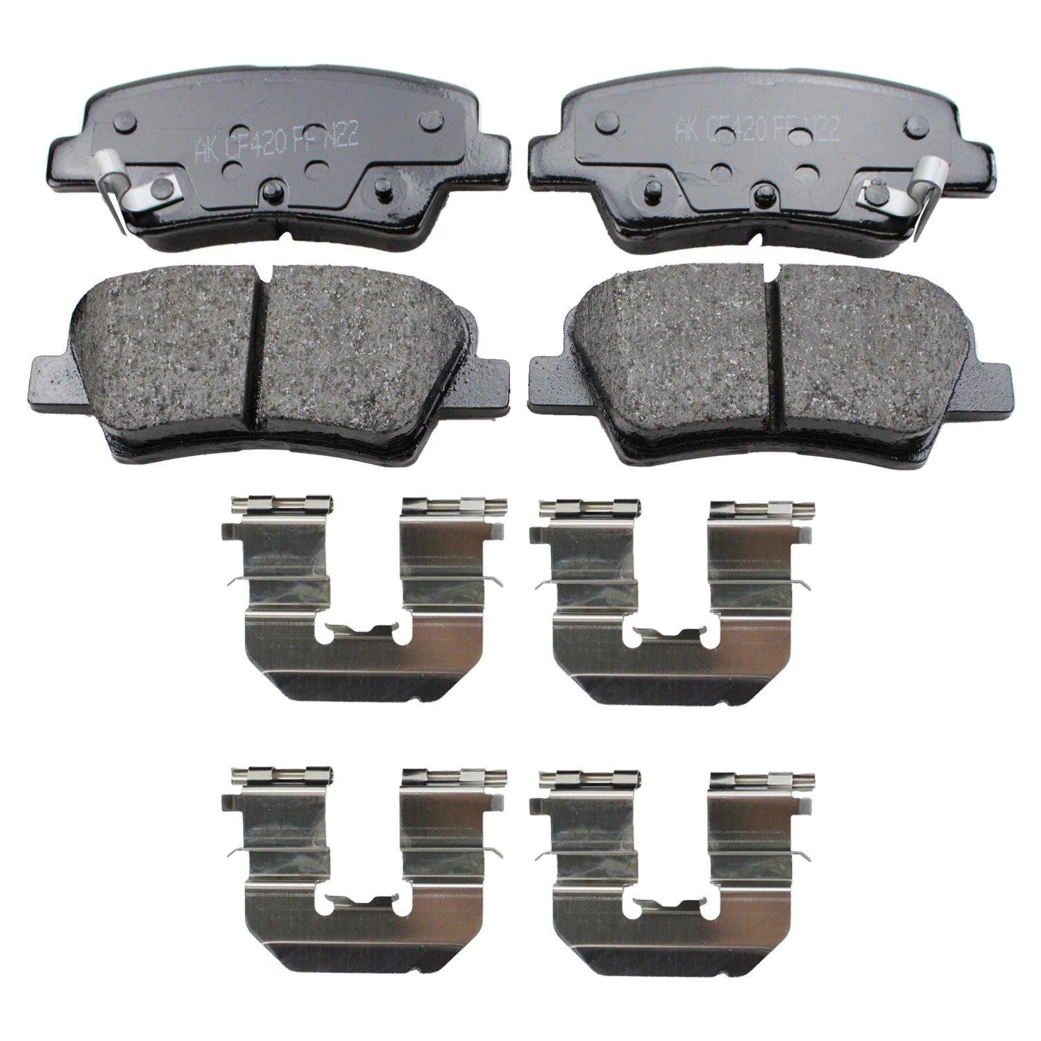 Set of 2 DuraGo Rear Rotors & Akebono ProACT Brake Pads for Optima (2012–2015)