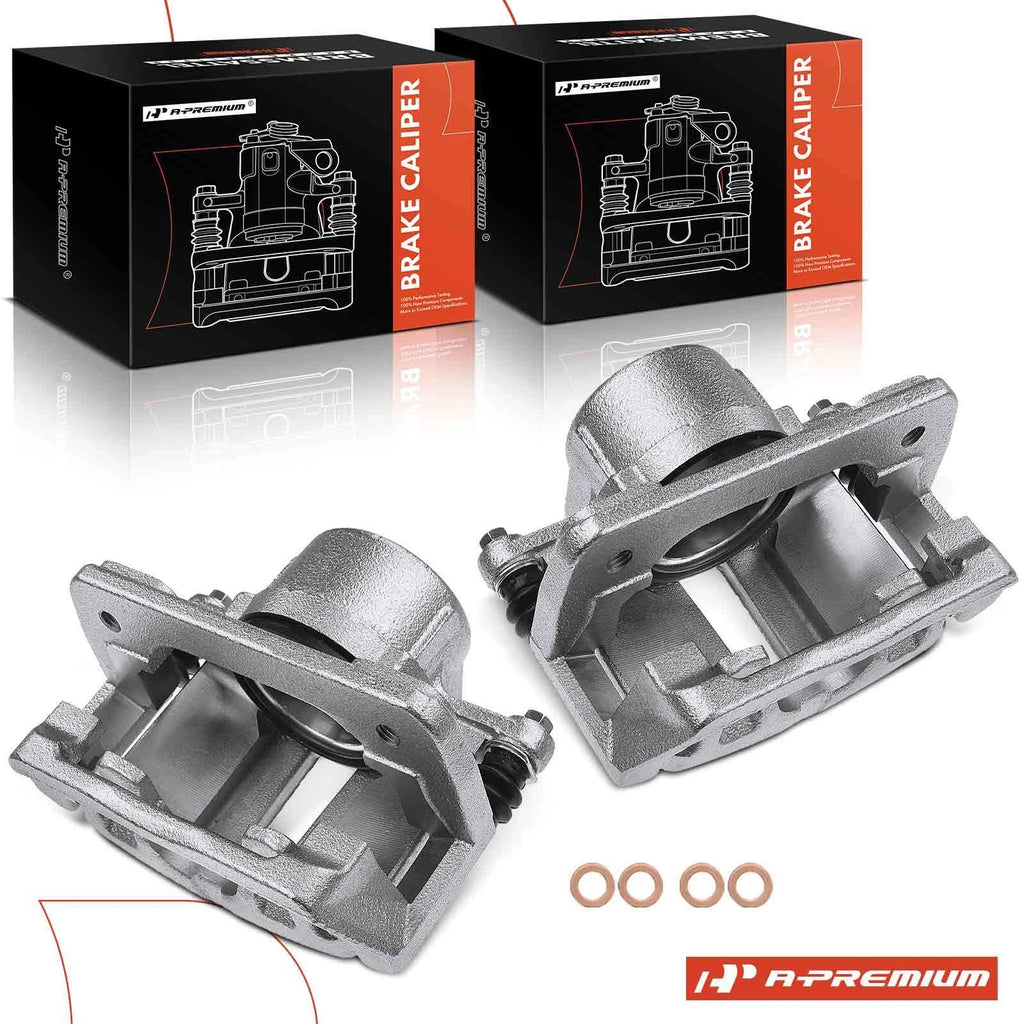 Pair Front Brake Calipers with Brackets for Ford Taurus Lincoln Continental (1996–1999)