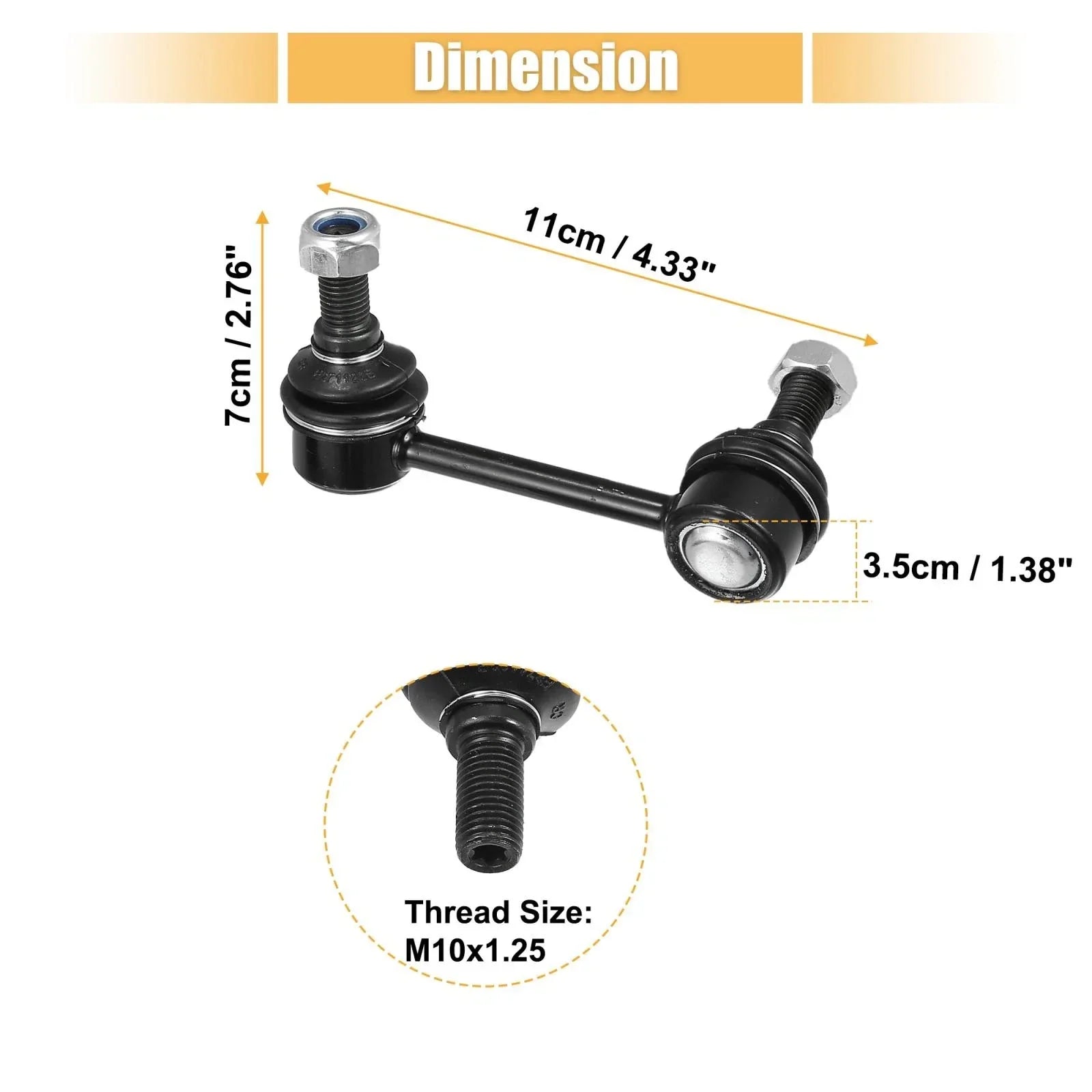 2 x Rear Sway Bar Links for Honda Civic (2001-2005)