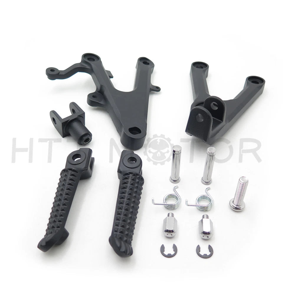 Front Rider Foot Rest Pegs Brackets for Yamaha R6 (2003–2010) - Black