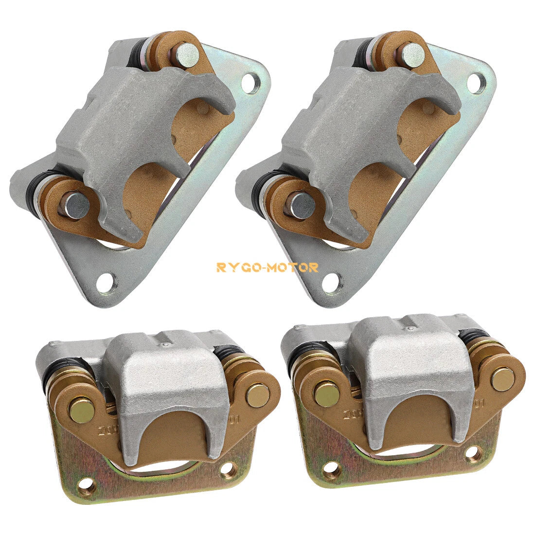Front & Rear Brake Calipers w/Pads for Polaris RZR 800 RZR S 800 (2008–2014)