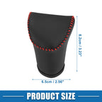 Automatic Gear Shift Knob Cover for Kia Seltos (2021–2023) Black Red Stitches