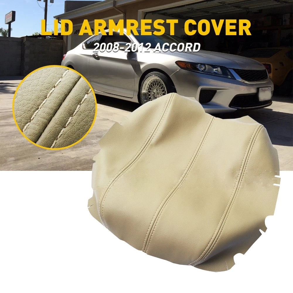 Center Console Lid Armrest Cover Trim for Honda Accord (2008–2012) Leather