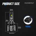 2X NOVSIGHT 9006 HB4 LED Headlight Bulbs for High/Low Beam (50000LM)