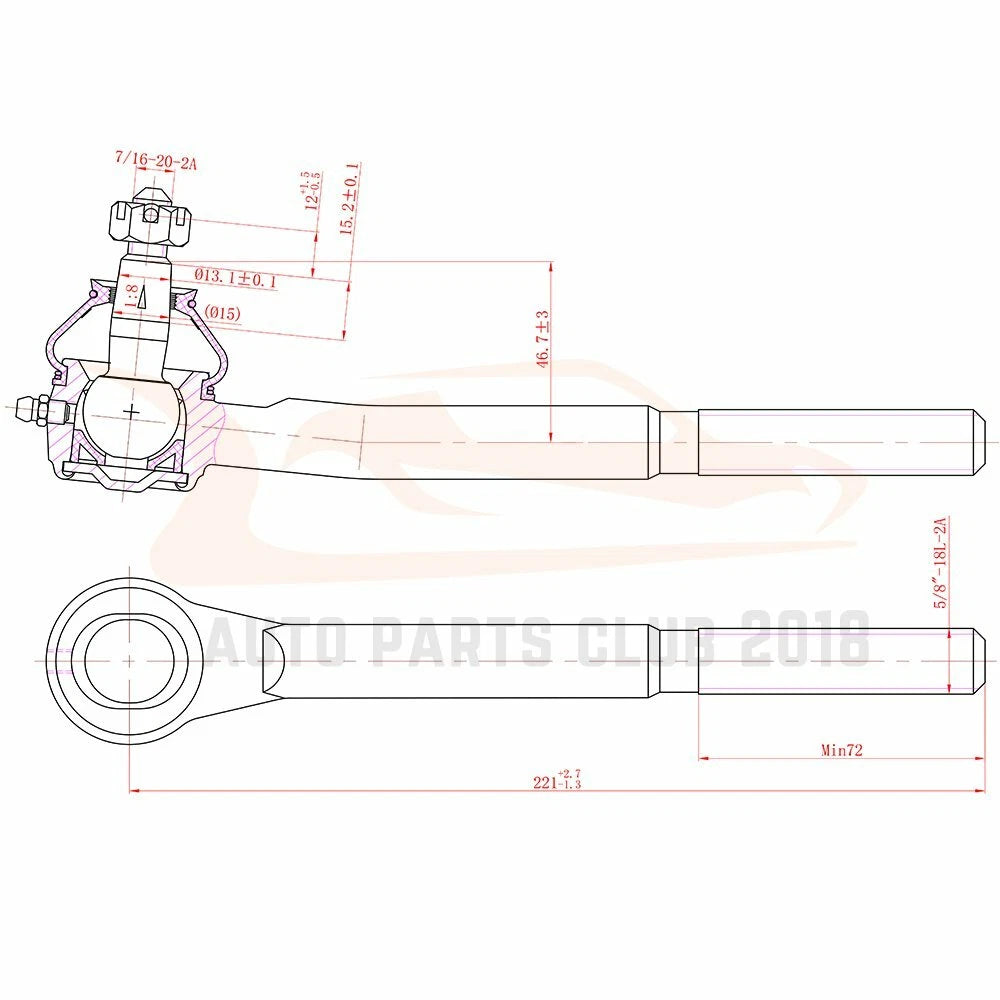 14pcs Inner Tie Rod Ends Ball Joints Center Link for Oldsmobile Cutlass (1978–1987)