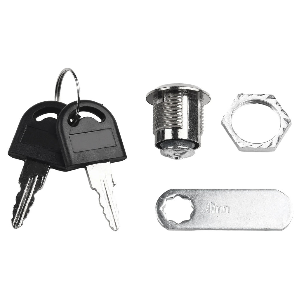 Cam-Lock Security Lock for Door Mail Box Furniture Locker (16-30mm) 2 Key