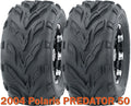 Set of 2 WANDA 16x8-7 ATV Tires for Polaris Predator 50 (2004)