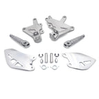 Silver Front Driver Footrest Pedals Bracket for Kawasaki Ninja ZX-10R (2011–2020)