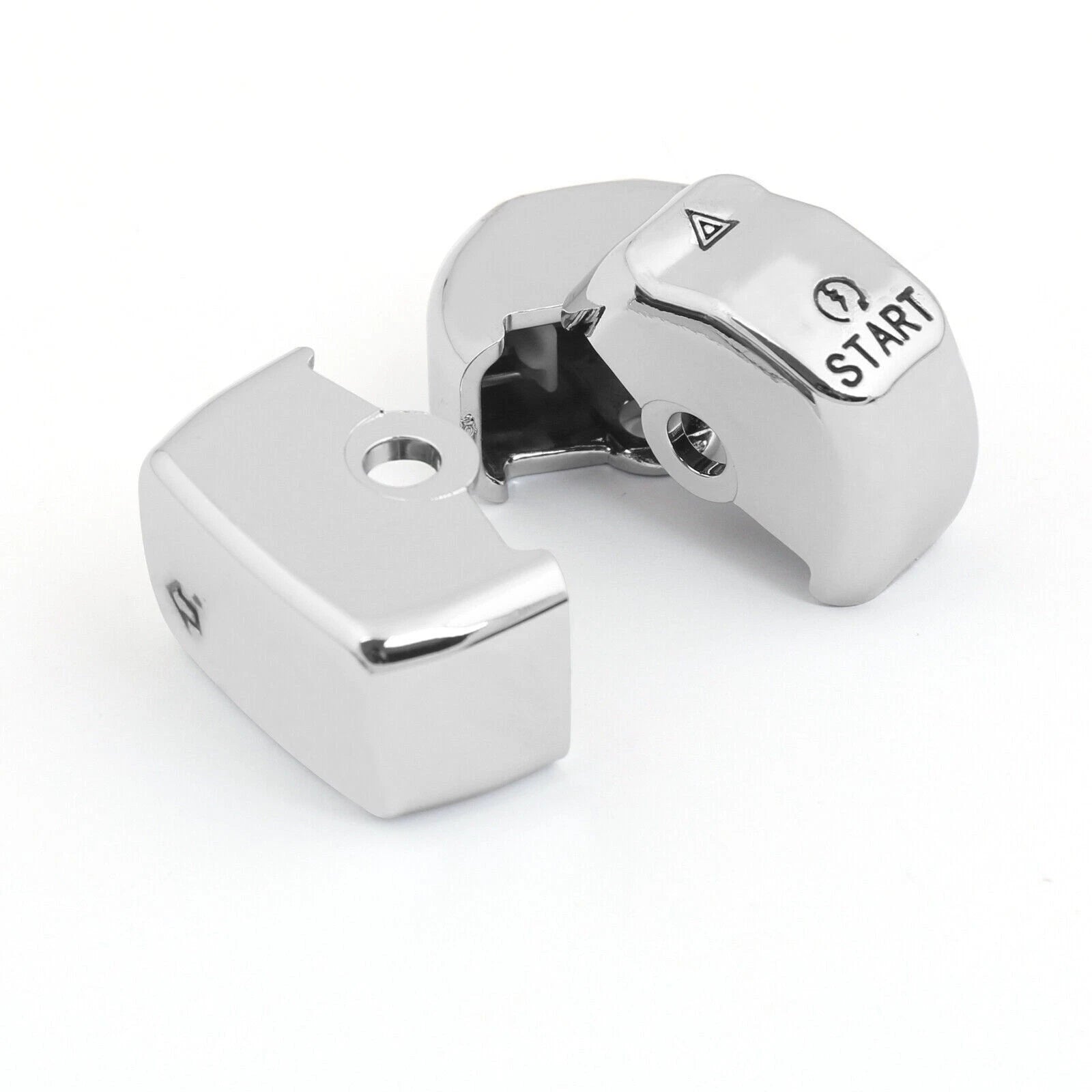 Chrome Control Switch Housing Button Cap Kit for Softail (2011)