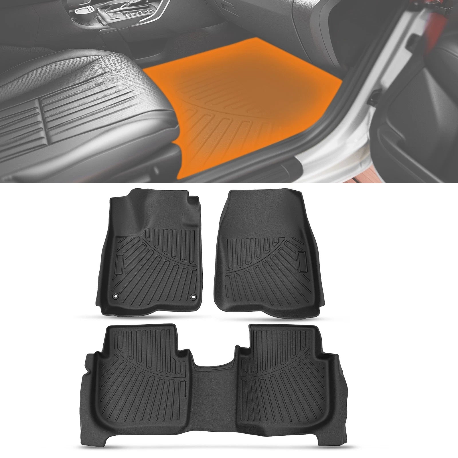 Set of 4 TPE Waterproof Floor Mats for Honda CR-V (2017–2022)