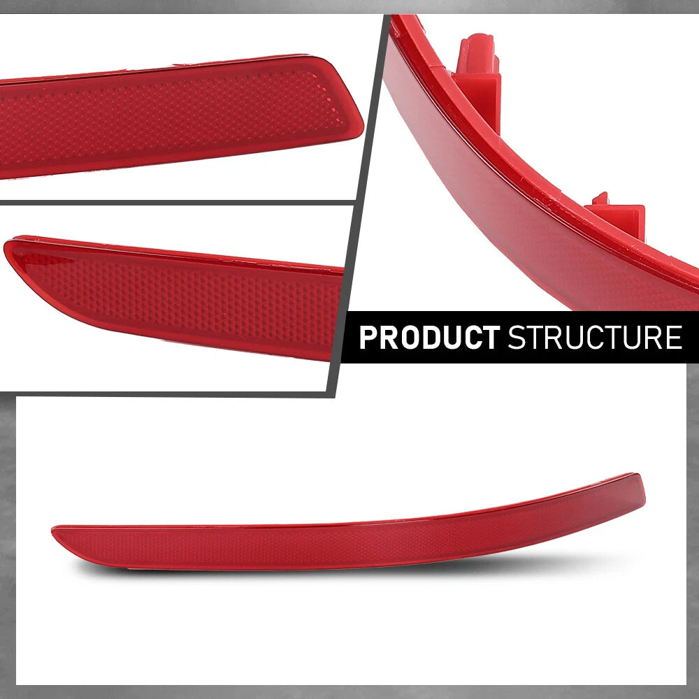 Set of 2 Red Rear Bumper Reflectors for Kia Optima (2014–2015)