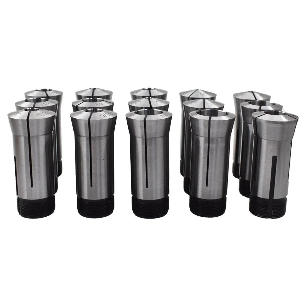 Set of 15 High Precision 5C Round Collets for TIR 0.0005" Capacity