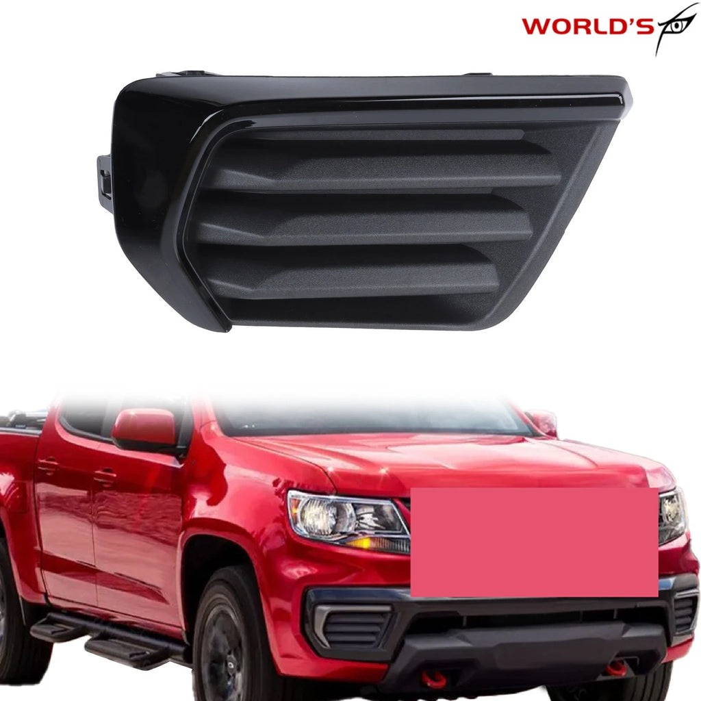 Front Passenger Side Fog Light Cover for Chevy Colorado (2021–2022) Black Trim