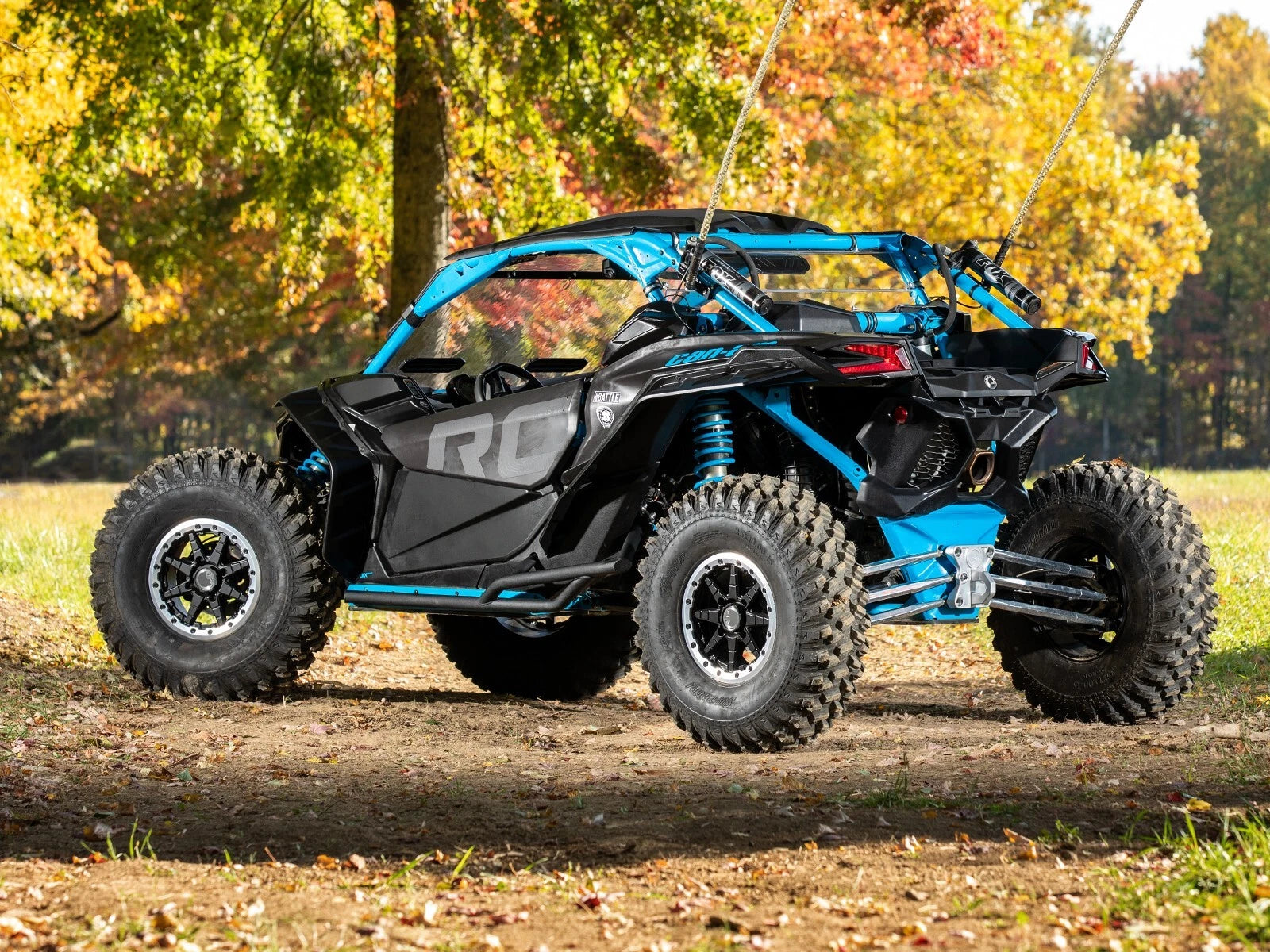 SuperATV Tree Kicker Nerf Bars for Can-Am Maverick X3 (2017–2023) - Black