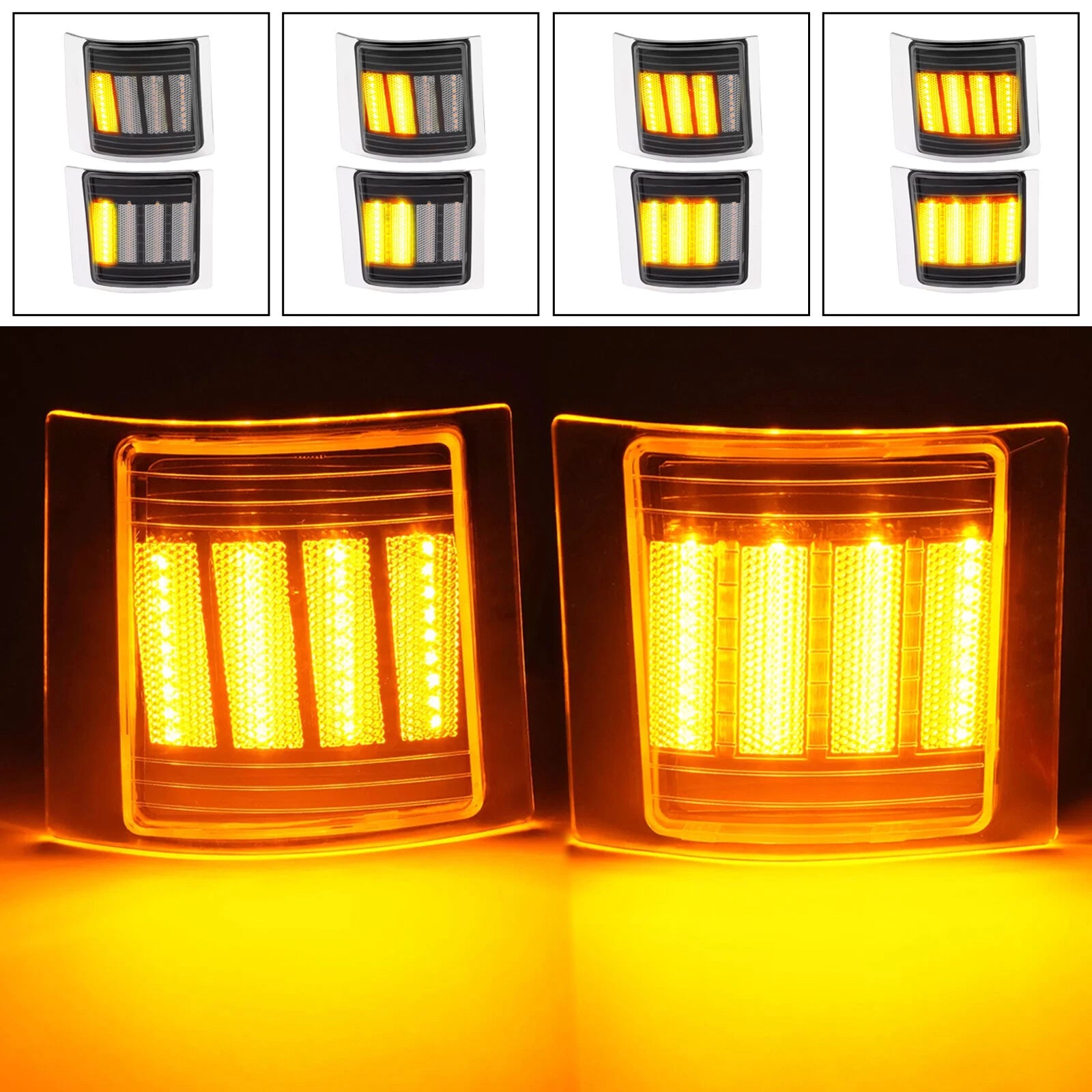 Sequential LED Corner Side Marker Lights for Chevy C/K 1500 2500 3500 (1994-1998)