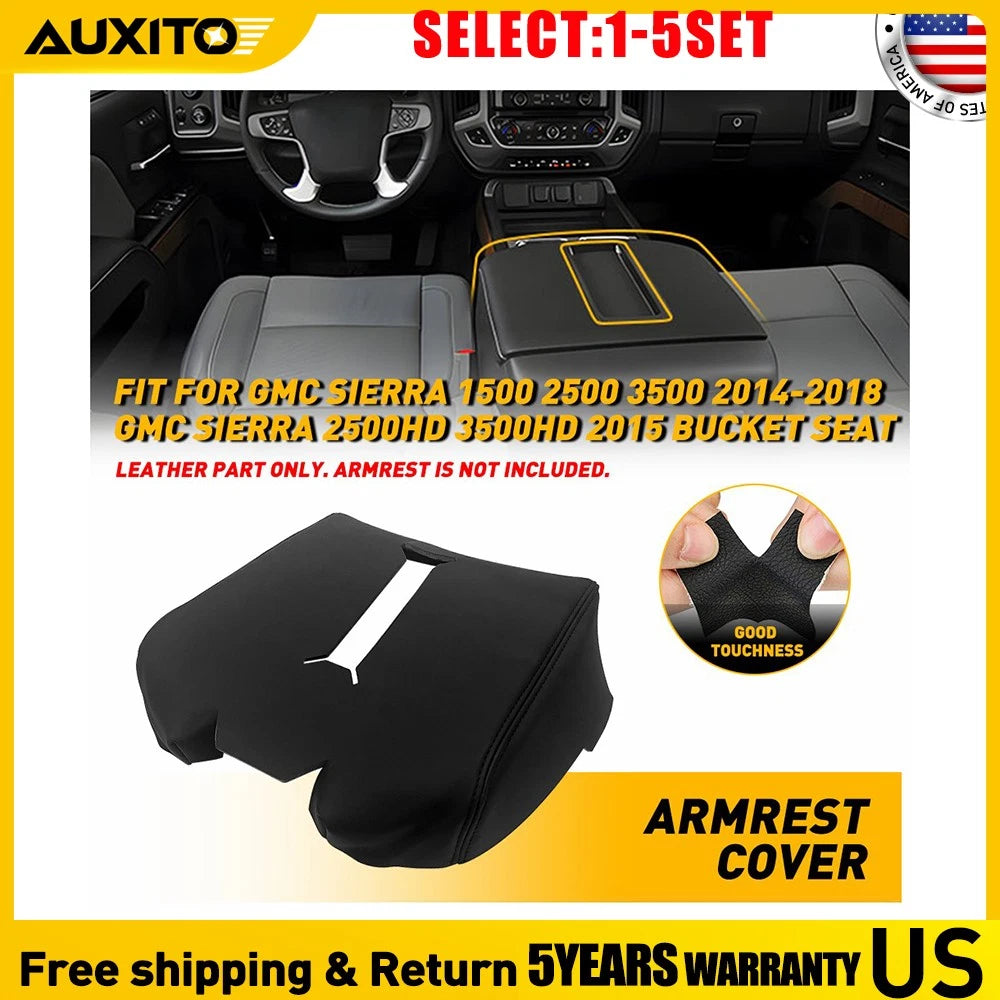 Set of 1 Front Center Console Armrest Cover for GMC Sierra 1500 2500HD 3500HD (2014–2018)