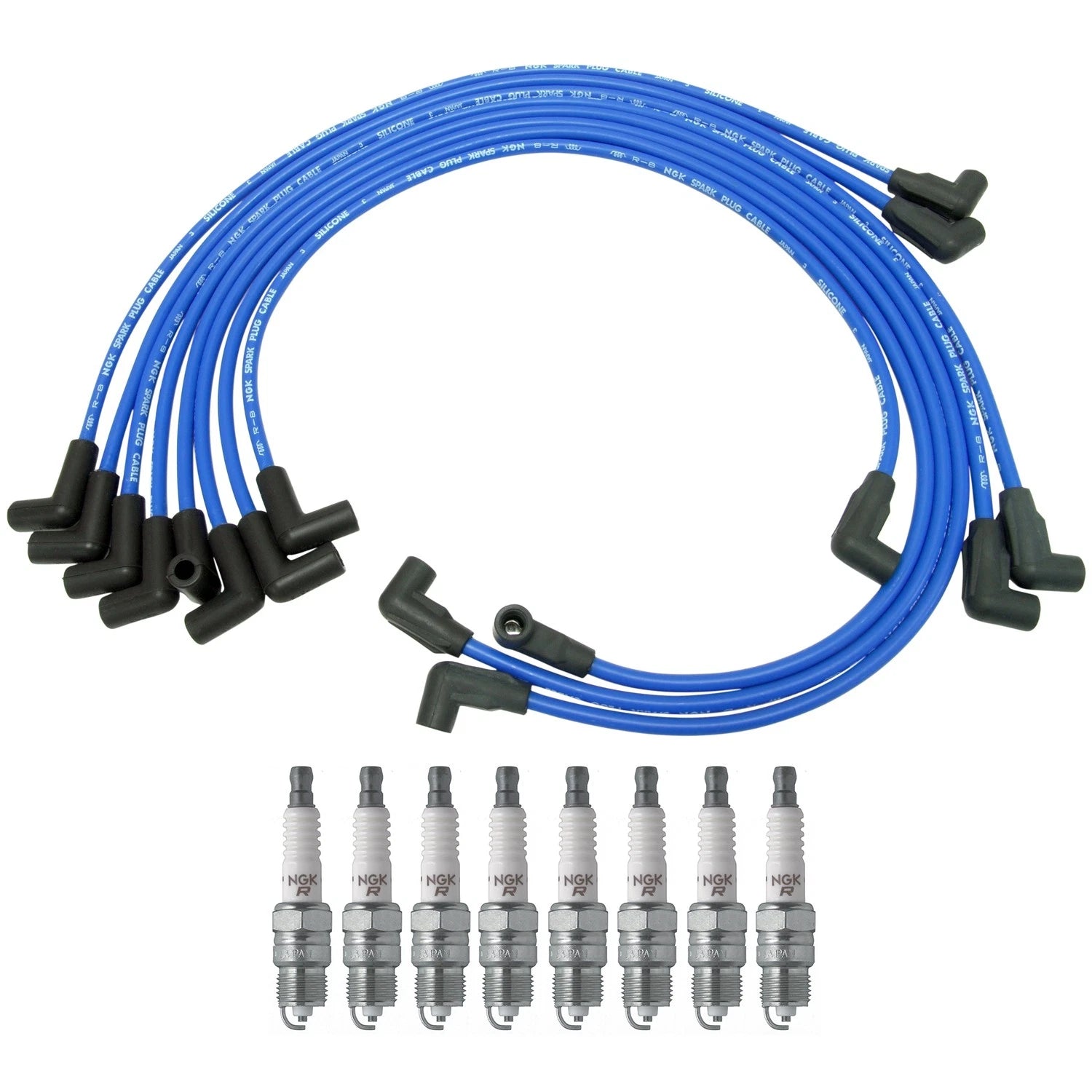 NGK Wire Set & 8 Spark Plugs for R1500 R2500 V2500 V3500 (5.0 5.7 V8)
