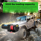 3000lbs Electric Winch Kit with Synthetic Rope for ATV UTV (12V)