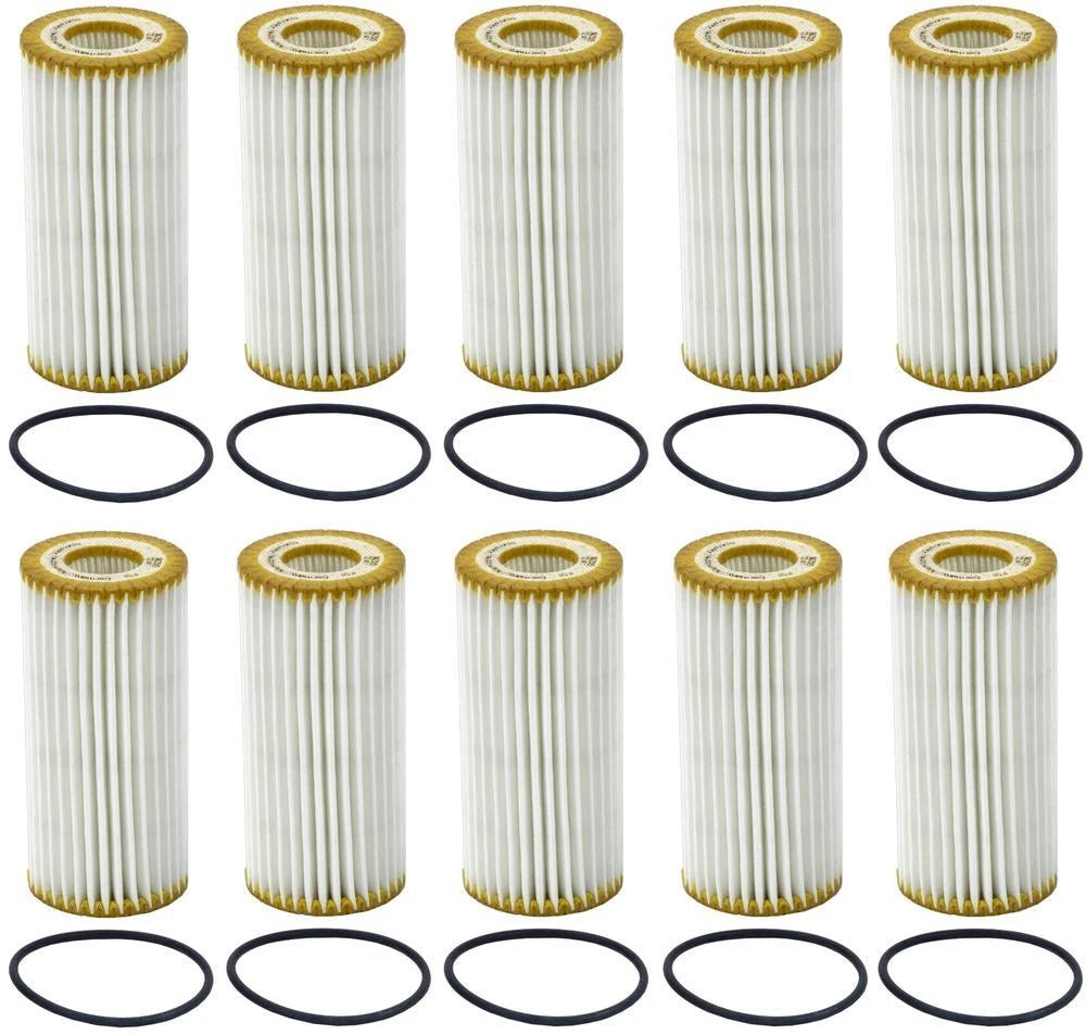 Set of 10 Engine Oil Filters for Audi A3 A4 A6 Q3 A5 Quattro, VW Arteon Atlas Beetle GTI