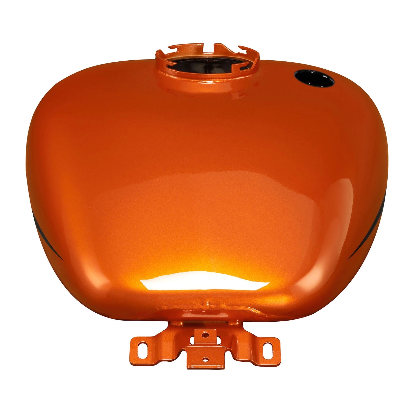 Fuel Gas Tank for Harley CVO Electra Glide (2008–Present) Scorched Orange/Black Denim