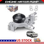 Engine Water Pump w/ Thermostat for Chevy Silverado GMC Sierra 1500 (2007–2013)