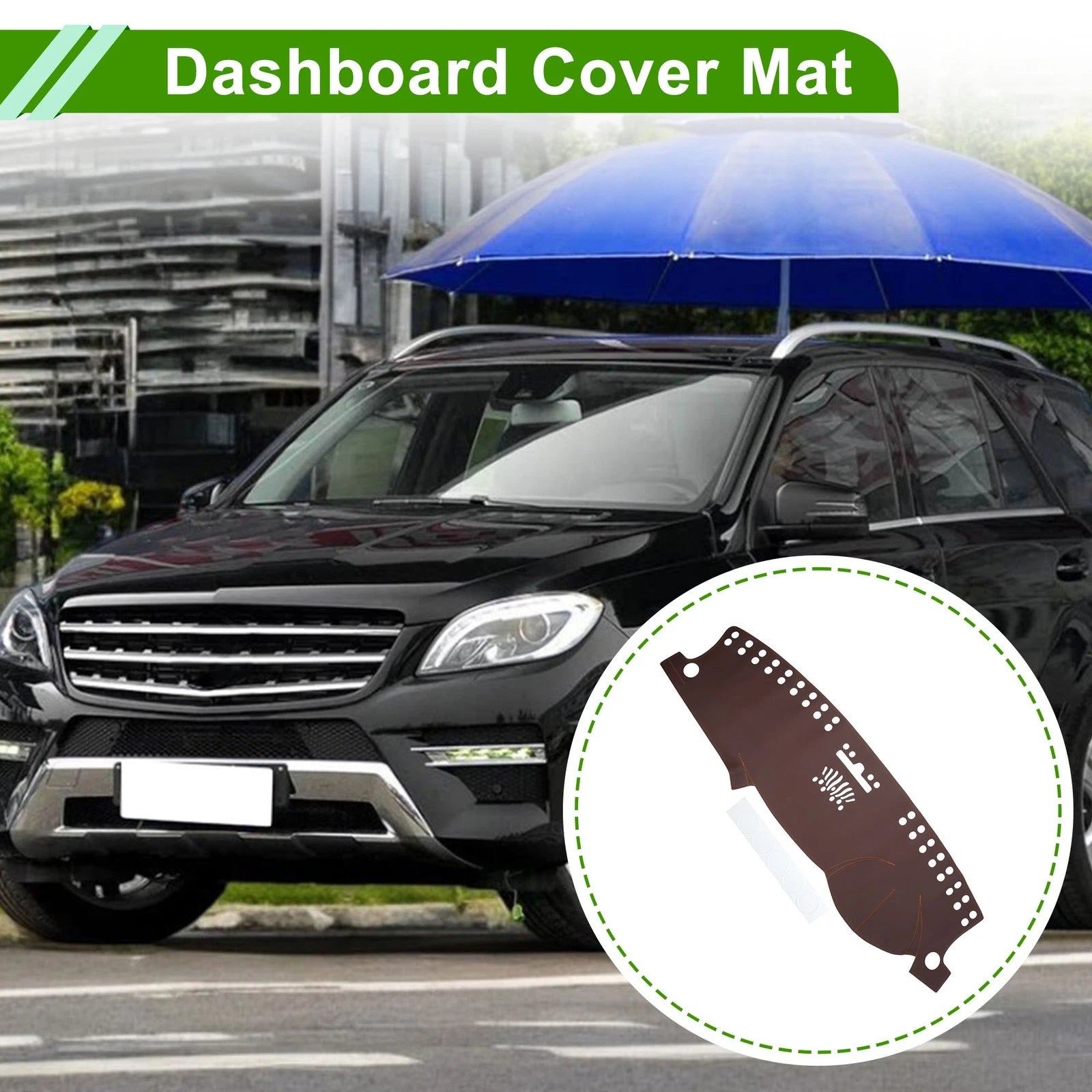 Dashboard Cover for Mercedes-Benz ML-Class (2014) Dash Mat Carpet Brown