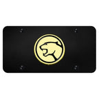 Gold Logo on Black License Plate - Officially Licensed for Mercury Cougar
