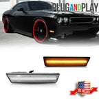 2pc Amber LED Front Side Marker Lights for Dodge Challenger (2008–2014)