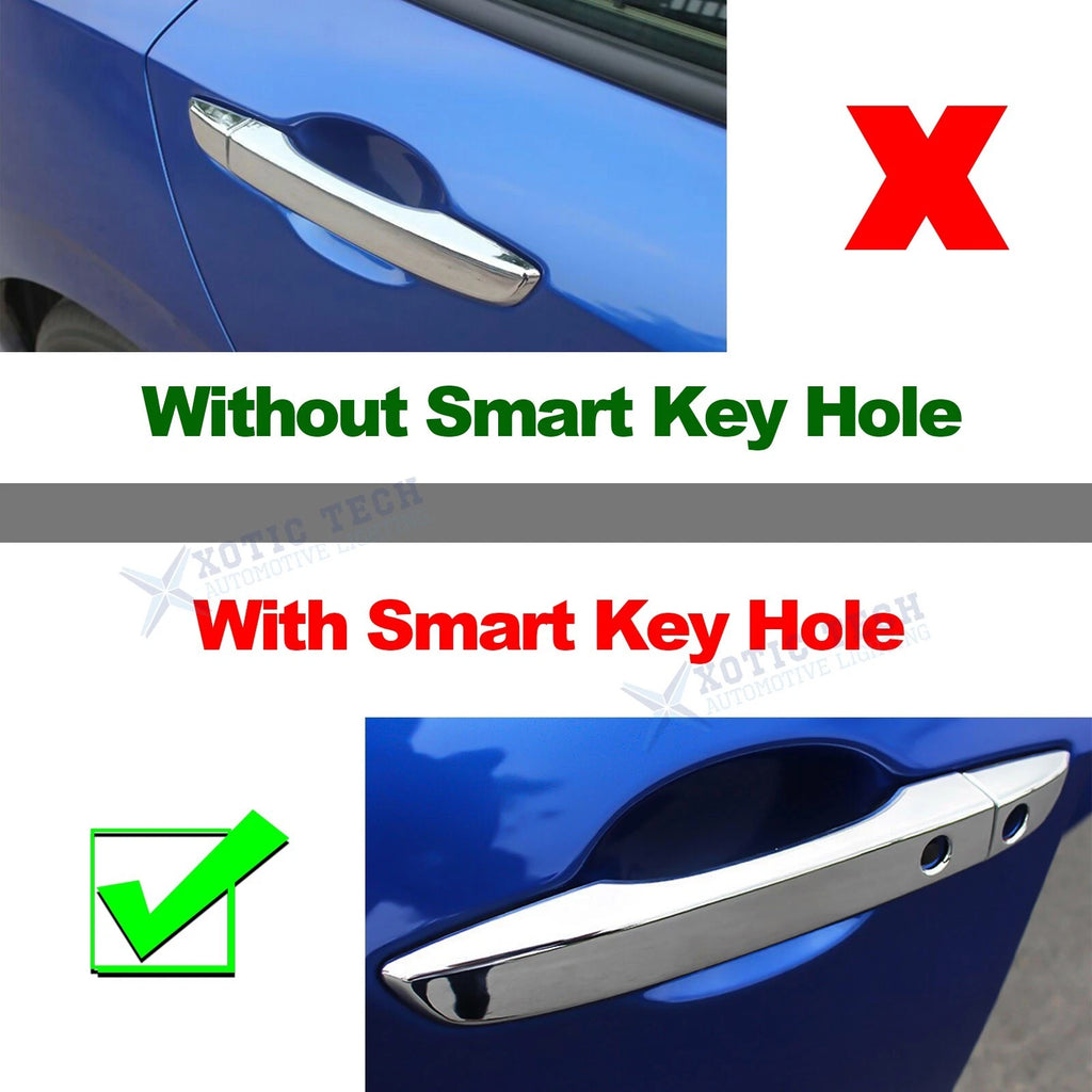 Chrome Keyless Door Handle Bowl and Side Mirror Stripe Cover for Civic (2016-2021)