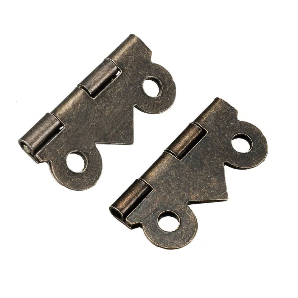 10pc Mini Butterfly Hinge for Jewelry Box Dollhouse Cabinet (33x40mm)