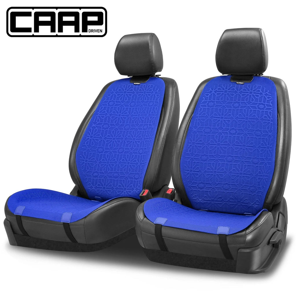 Set of 2 Front Row Seat Covers for Universal Fit Car Truck Blue