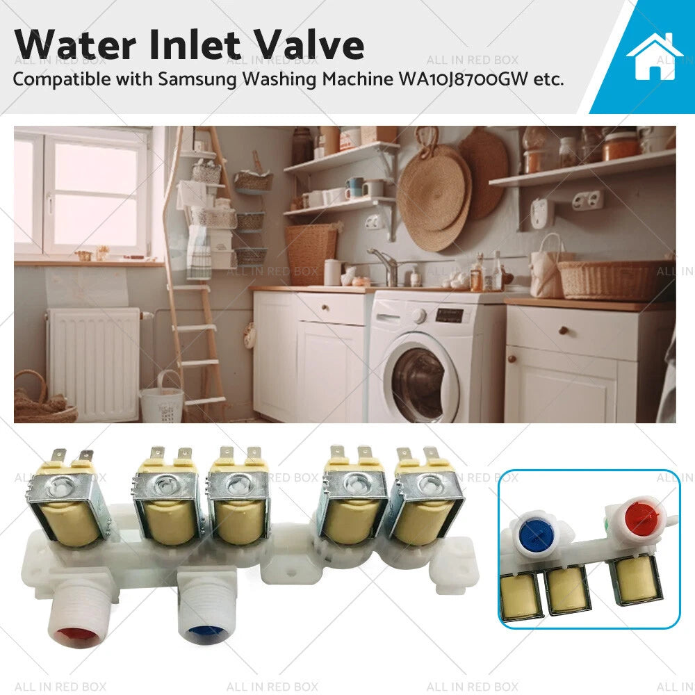 5 Way Inlet Valve for Samsung WA10J8700GW (2010–2010) DC97-15459K