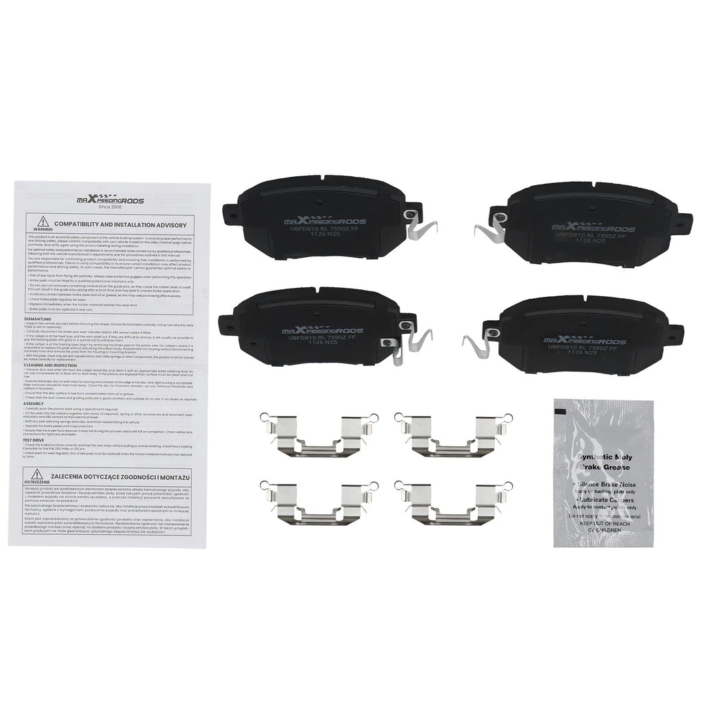 Front Ceramic Brake Pads Kit for Nissan Altima (2005–2006) / Murano (2003–2012)