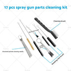 17PCS Spray Gun Cleaning Brush Kit for All Spray Gun Systems
