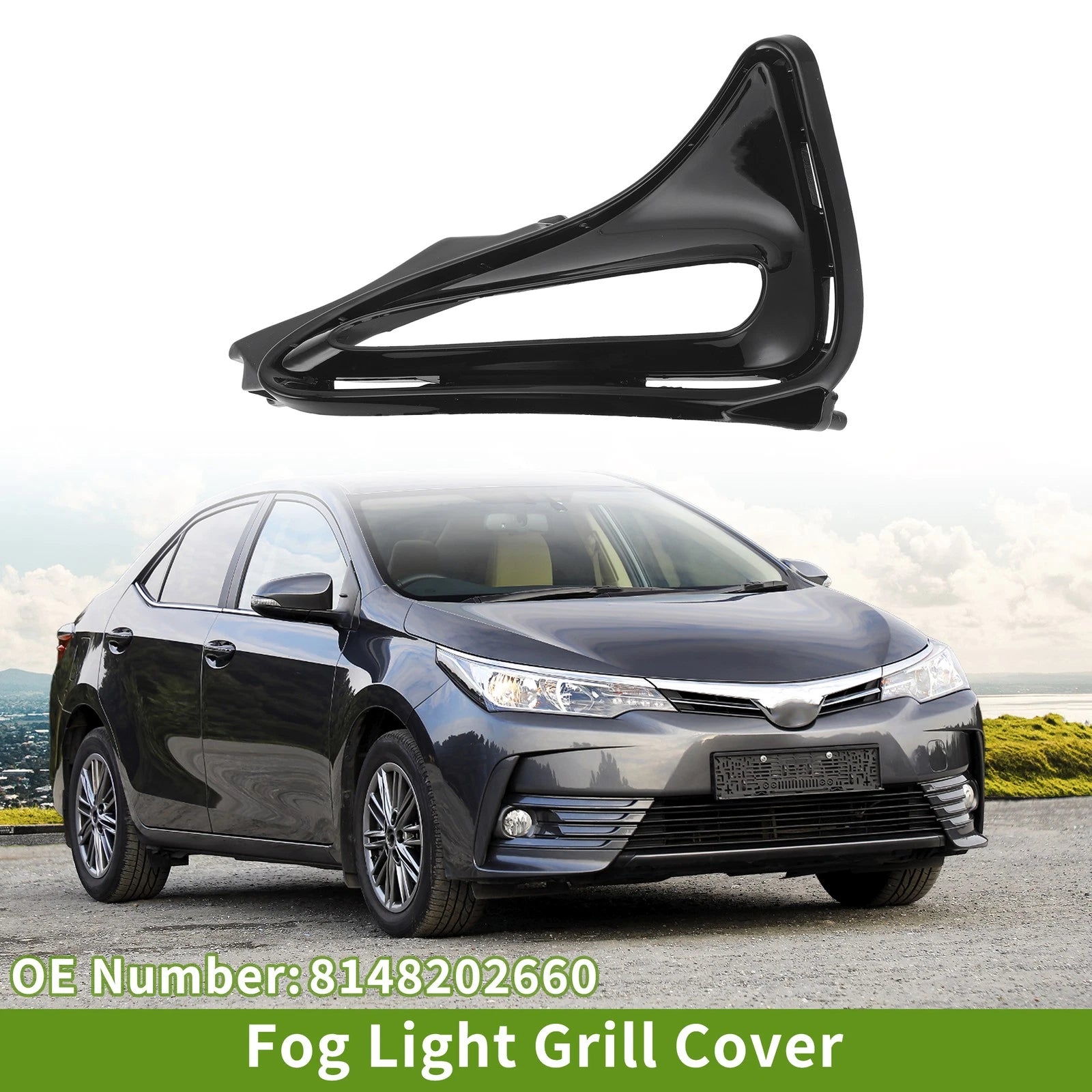 1 Pc Fog Light Grill for Toyota Corolla (2017–2018) No. 8148202660