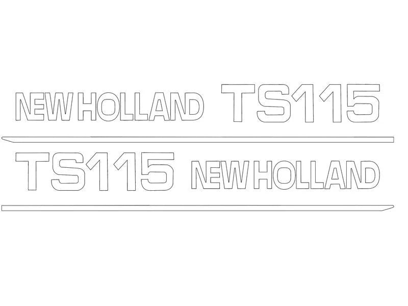 Bonnet Decal Set for New Holland TS115