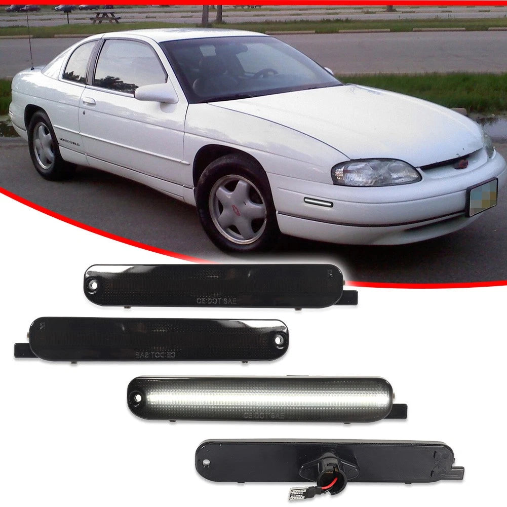 4X Smoke White LED Side Marker Lights for Chevy Lumina & Monte Carlo (1995–2001)