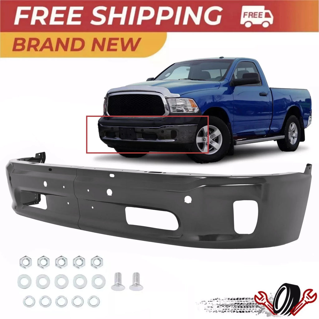 Steel Front Bumper Face Bar for RAM 1500 (2013–2024) with Fog & Park