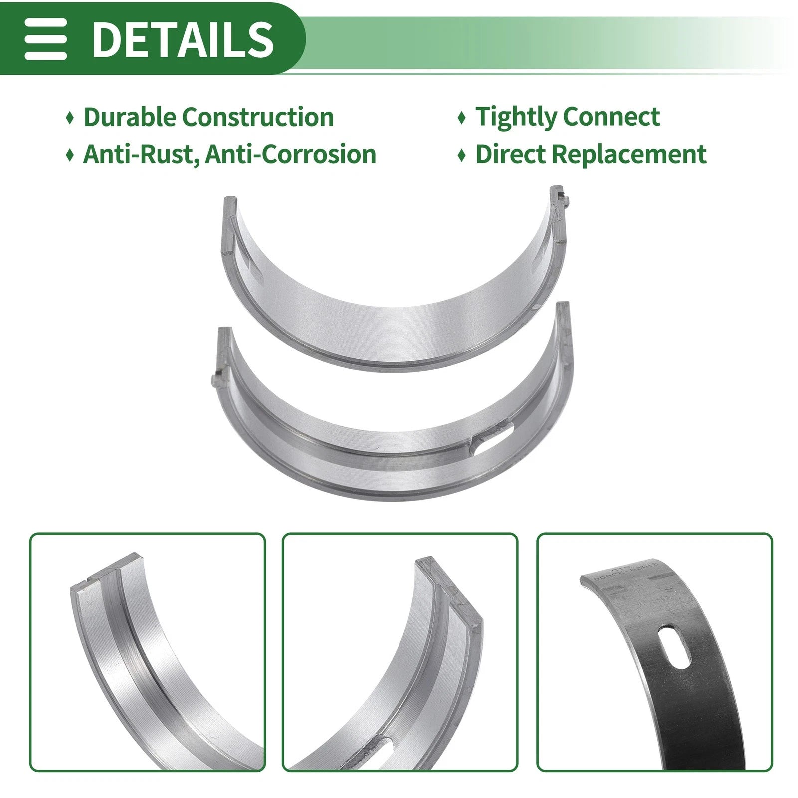 Main Bearing Set No. 210202J000 for Hyundai Elantra (2021–2023)