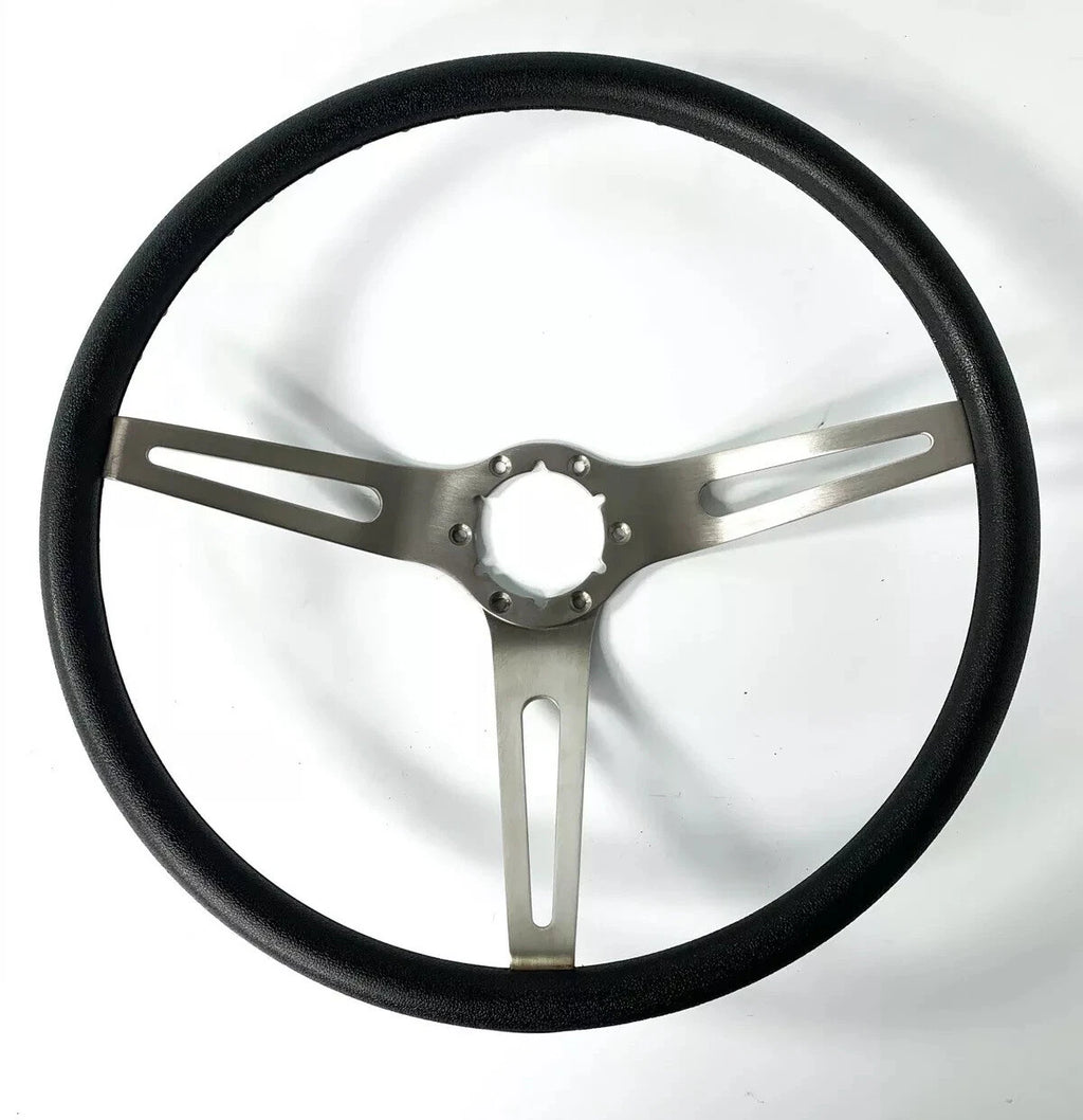 3 Spoke Steering Wheel Black Replacement for 1969-72 Chevy Chevelle