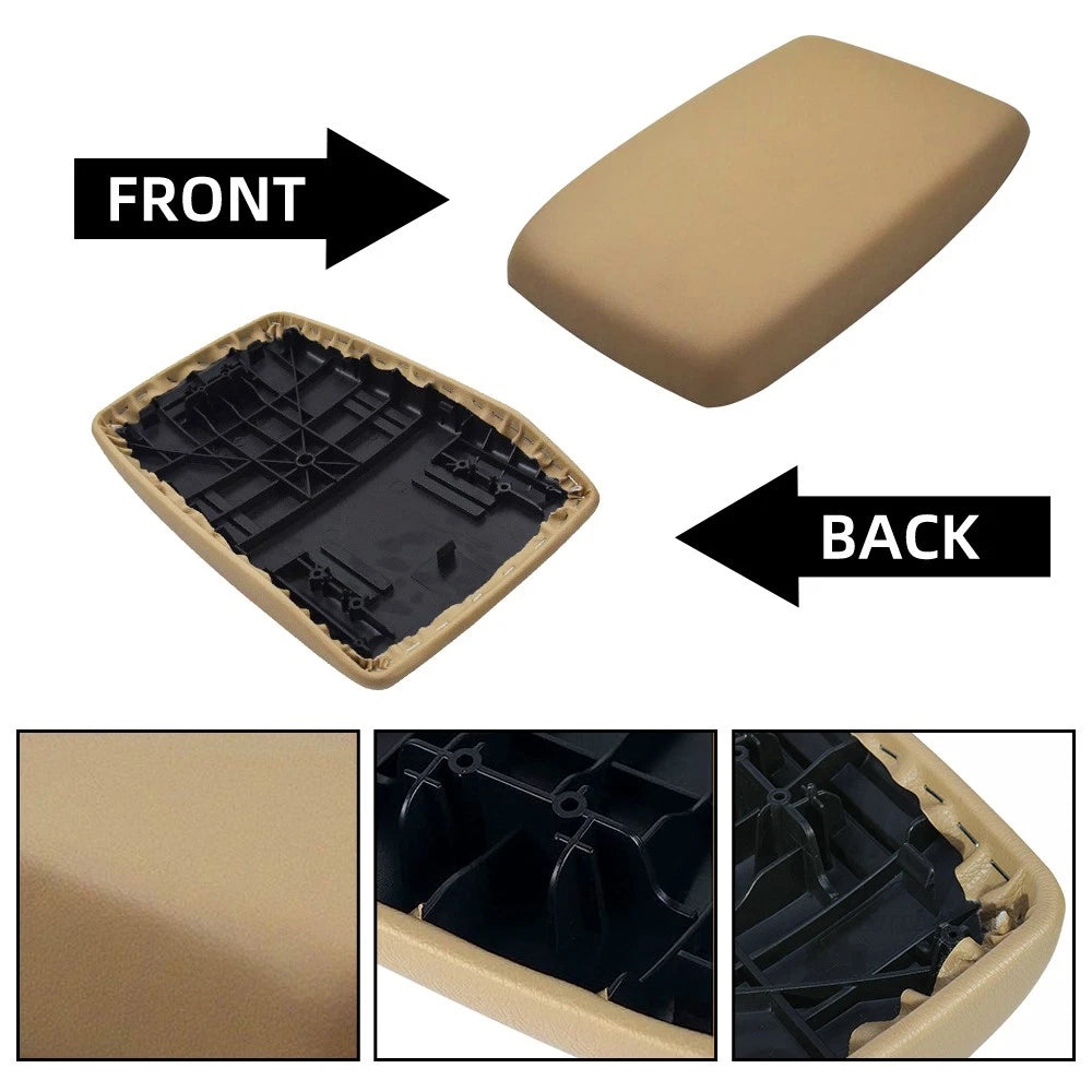 Center Console Armrest Lid Cover for Toyota Highlander (2008–2013) Beige