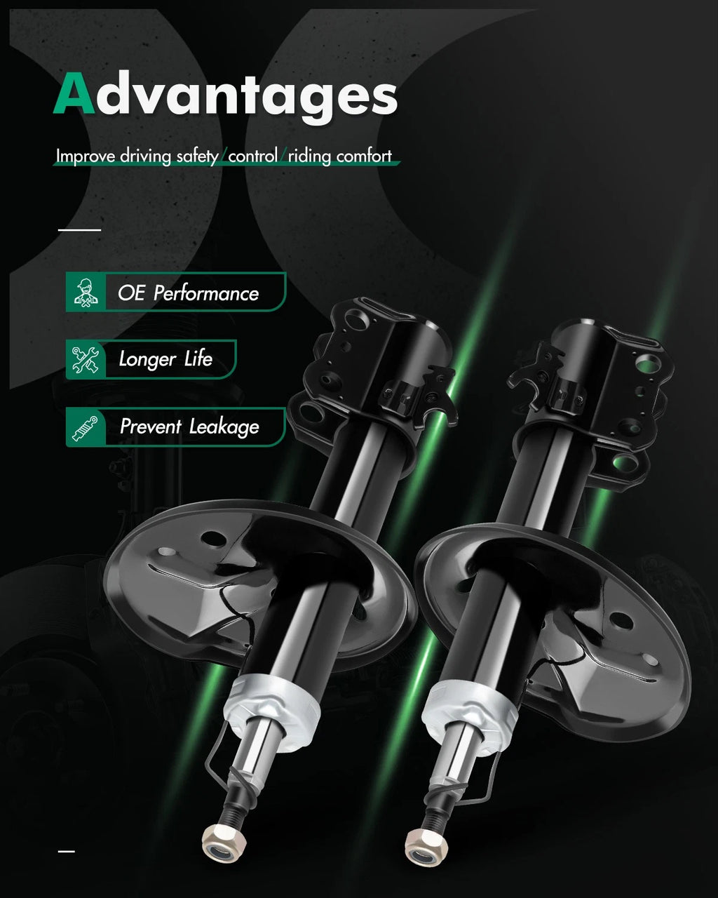 Set of 2 Front Shocks Struts for Toyota Camry/Avalon Lexus ES300 (1995–1996)