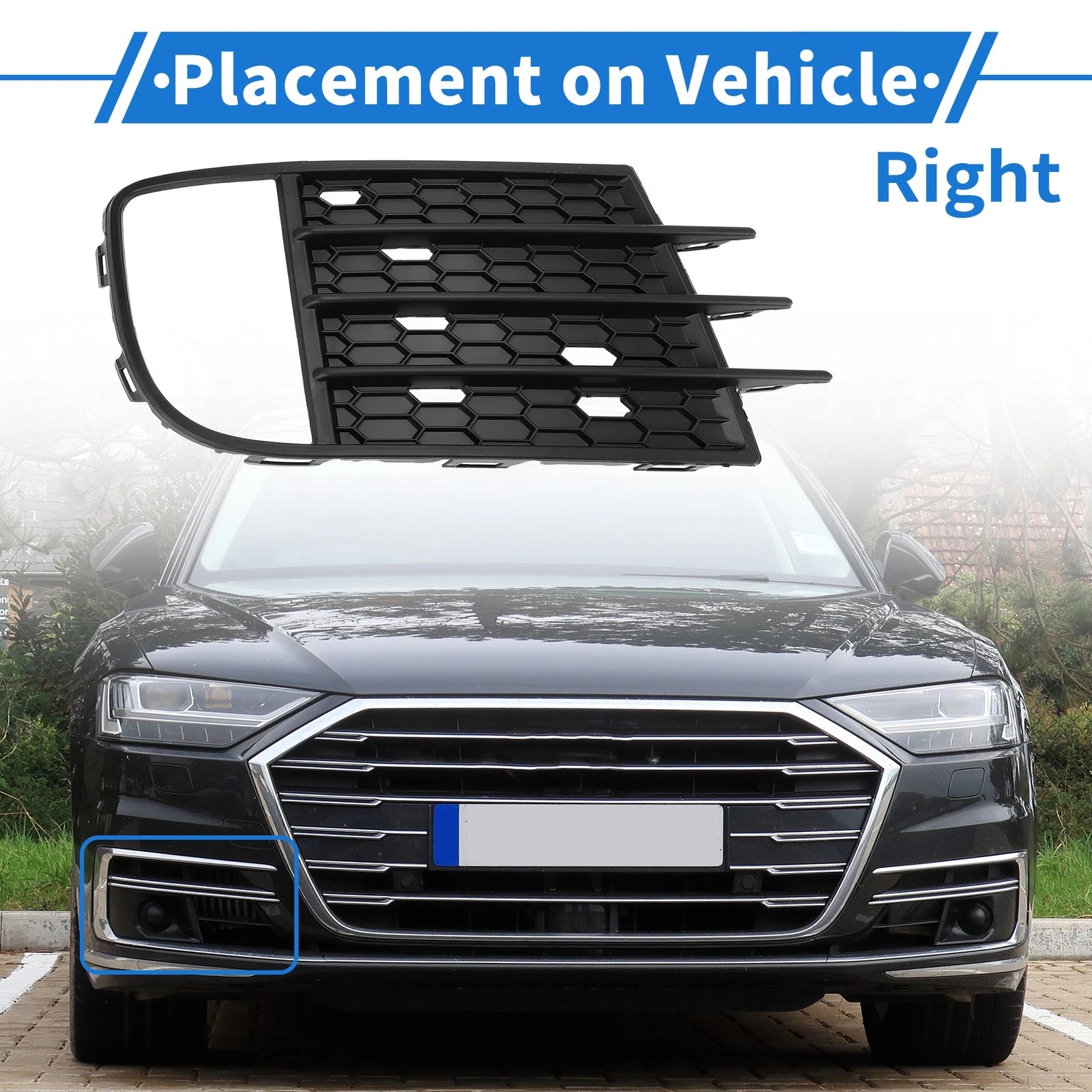 1 Pc Fog Light Grill for Volkswagen Tiguan (2013–2017) No. 5ND853666B