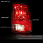 Tail Lights for Ram 1500/2500/3500 (2009–2024) Red Lens w/Bulbs