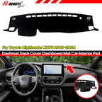 Dashboard Dash Mat Anti-Sun Cover Pad for Toyota Highlander XU70 (2019–2024)