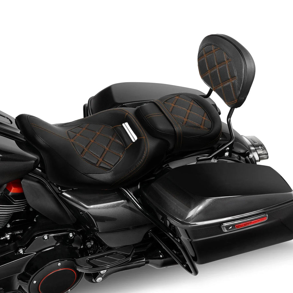 Passenger Sissy Bar Backrest Pad & Mounts for Harley Electra Glide Road King