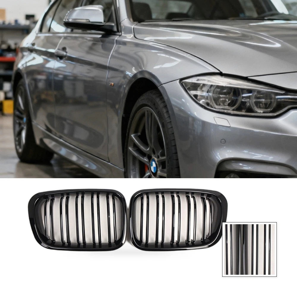 Front Grille Mesh for BMW 3 Series E46 Sedan (1998–2001) Matte Black