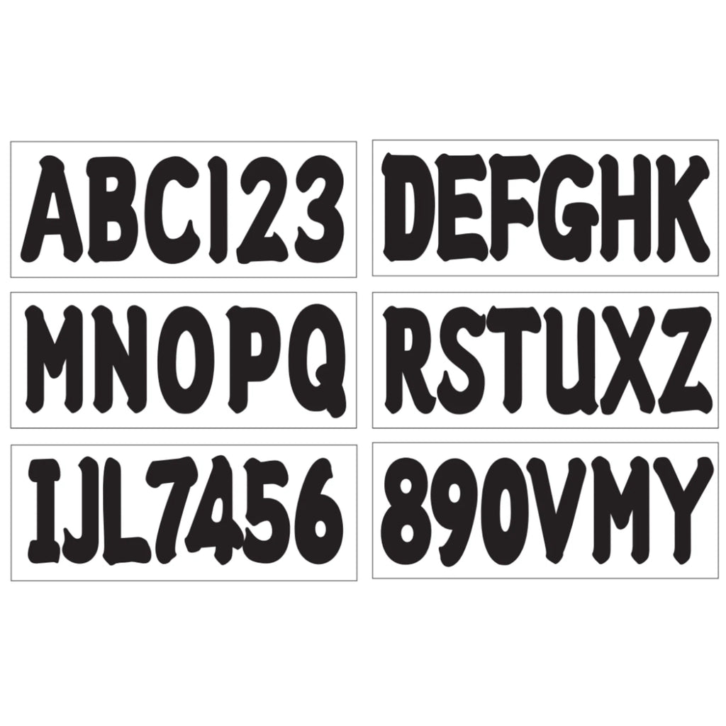 Set of 4 Boat Hull Identification Registration Kits A-Z & 0-9 for Marine Vehicle